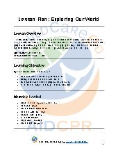 Montessori Lesson Plan: Exploring our World