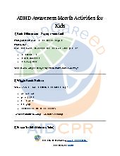 ADHD Awareness Month Activities for Kids