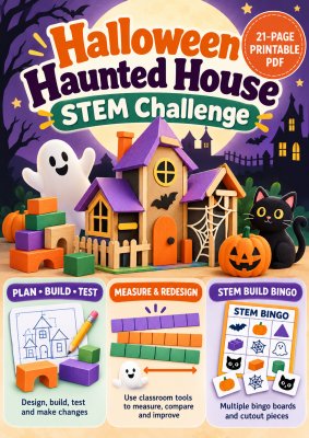 Halloween Haunted House STEM Challenge: Plan, Build, and Test