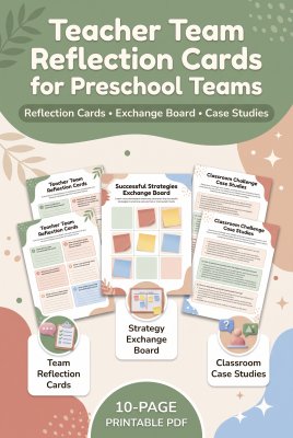 Preschool Teacher Team Reflection Cards & Collaborative Planning Toolkit
