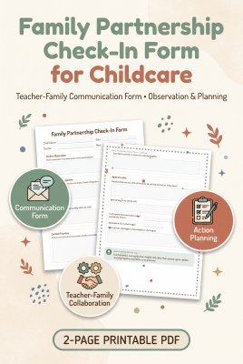 Family Partnership Check-In Form for Childcare