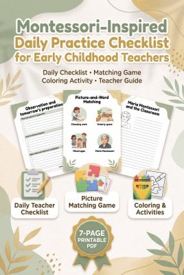 Montessori-Inspired Daily Practice Checklist for Early Childhood Teachers