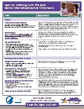 Tips for Discussing Developmental Concerns