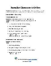 Ramadan Classroom Activities