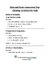 National Stress Awareness Day: Calming Activities for Kids