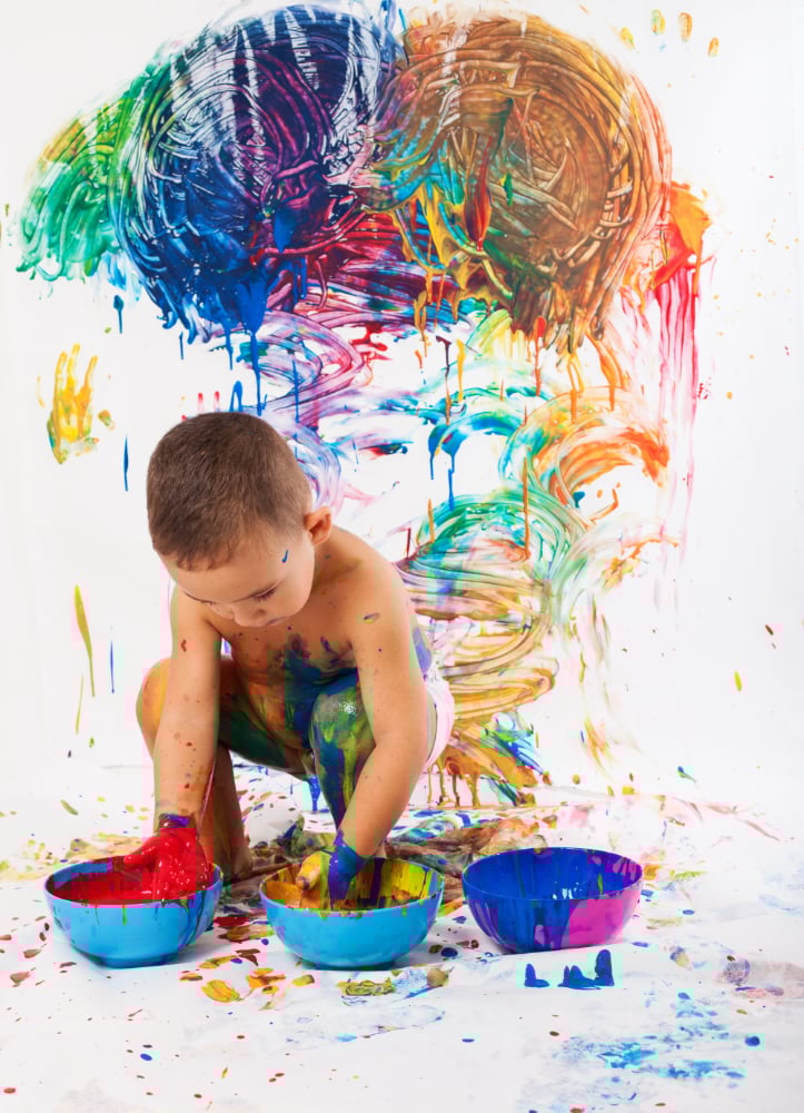 Creative Chaos In Colorful Splashes