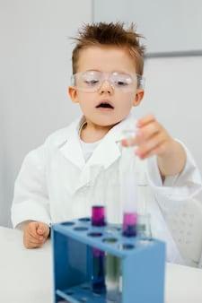 Young Scientist Conducting Experiments